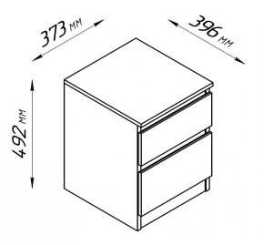 2.03.03.050.4 КАСТОР тумба 2 ящика RU серая в Карталах - kartaly.ok-mebel.com | фото 3
