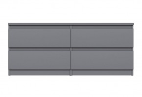 2.03.03.100.4 КАСТОР тумба 4 ящика RU серая в Карталах - kartaly.ok-mebel.com | фото 2