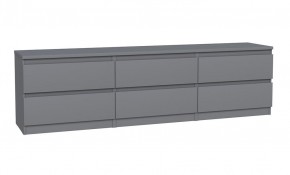 2.03.03.110.4 КАСТОР тумба 6 ящиков RU серая в Карталах - kartaly.ok-mebel.com | фото