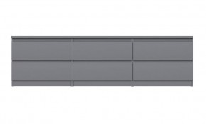 2.03.03.110.4 КАСТОР тумба 6 ящиков RU серая в Карталах - kartaly.ok-mebel.com | фото 2