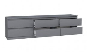 2.03.03.110.4 КАСТОР тумба 6 ящиков RU серая в Карталах - kartaly.ok-mebel.com | фото 3