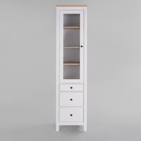 2.08.07.120.14 САГА шкаф с витриной 50 белый/ясень RU в Карталах - kartaly.ok-mebel.com | фото 2