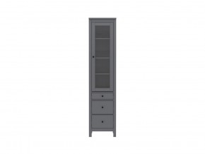 2.08.07.120.4 САГА шкаф с витриной 50 серый RU в Карталах - kartaly.ok-mebel.com | фото 2