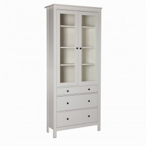 2.08.07.130.1 САГА шкаф с витриной 90 белый RU в Карталах - kartaly.ok-mebel.com | фото