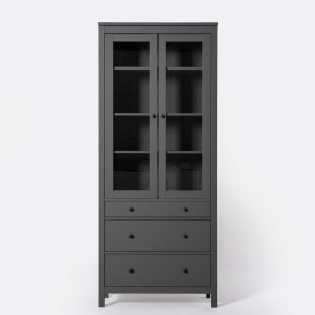 2.08.07.130.4 САГА шкаф с витриной 90 серый RU в Карталах - kartaly.ok-mebel.com | фото 2