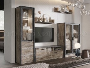 Амели Шкаф-стекло (Дуб Юкон-Бетон темный) в Карталах - kartaly.ok-mebel.com | фото 3