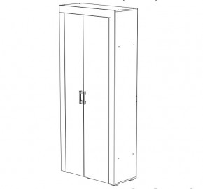 Ангара Шкаф 2-х створчатый (Графит/дуб юкон) в Карталах - kartaly.ok-mebel.com | фото