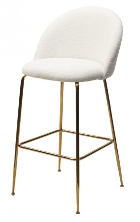 Барный стул GLADE NINI-01 Белый, teddy / золотой каркас М-City в Карталах - kartaly.ok-mebel.com | фото
