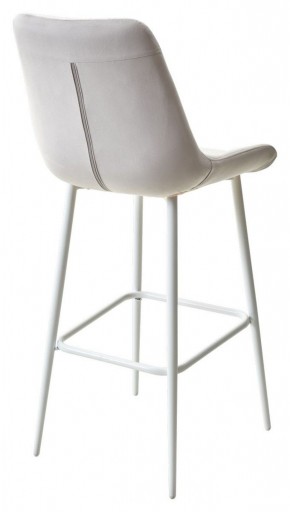 Барный стул ХОФМАН, цвет H-09 Светло-серый, велюр / белый каркас М-City в Карталах - kartaly.ok-mebel.com | фото 4
