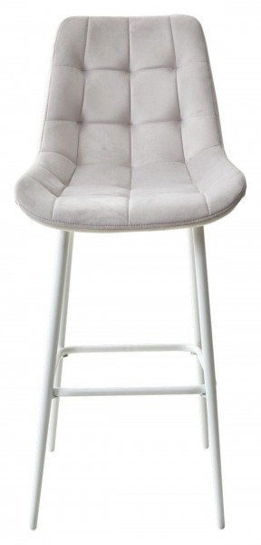 Барный стул ХОФМАН, цвет H-09 Светло-серый, велюр / белый каркас М-City в Карталах - kartaly.ok-mebel.com | фото 6