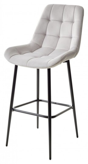 Барный стул ХОФМАН, цвет H-09 Светло-серый, велюр / черный каркас М-City в Карталах - kartaly.ok-mebel.com | фото 1