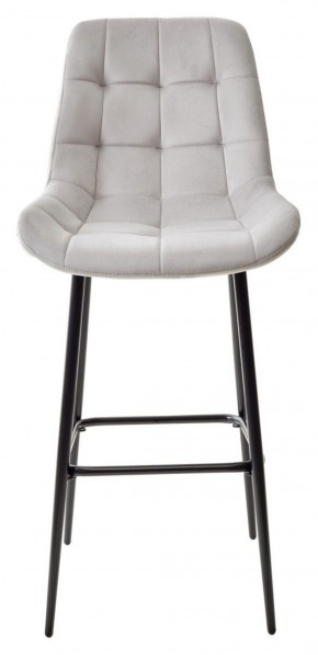 Барный стул ХОФМАН, цвет H-09 Светло-серый, велюр / черный каркас М-City в Карталах - kartaly.ok-mebel.com | фото 5