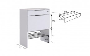 БАСКО Прихожая К8 (белое дерево) в Карталах - kartaly.ok-mebel.com | фото 7