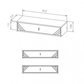 БАЙКАЛ Стол туалетный (навесной) Графит/Дуб золотой в Карталах - kartaly.ok-mebel.com | фото 3