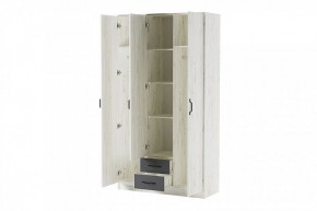БЕАТРИС Шкаф Трио (дуб крафт белый/антрацит) в Карталах - kartaly.ok-mebel.com | фото 2
