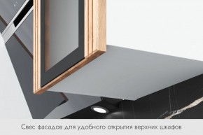 БЬЯНКА Кухонный гарнитур 1,6 белый/лиственница охотская/смоки софт в Карталах - kartaly.ok-mebel.com | фото 4