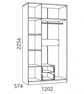 Детская Фанк Шкаф комбинированный НМ 013.08-01 М1 в Карталах - kartaly.ok-mebel.com | фото 3