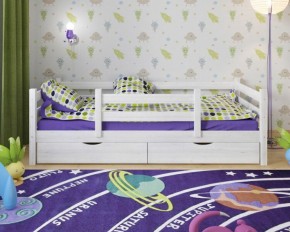 Детская кровать из массива березы Соня-5 (Белый/Лак) в Карталах - kartaly.ok-mebel.com | фото