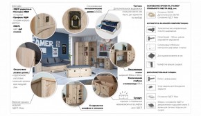 Детская Система Валенсия Комод 5ящ Дуб сонома в Карталах - kartaly.ok-mebel.com | фото 3