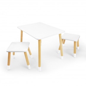 Детский комплект стол и два табурета Rolti Baby (белая столешница/белое сиденье/береза ножки) в Карталах - kartaly.ok-mebel.com | фото