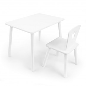 Детский комплект стол и стул «Корона» Rolti Baby (белый/белый, массив березы/мдф) в Карталах - kartaly.ok-mebel.com | фото