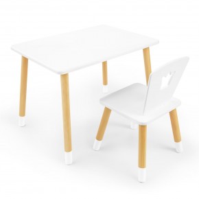 Детский комплект стол и стул «Корона» Rolti Baby (белый/береза, массив березы/мдф) в Карталах - kartaly.ok-mebel.com | фото
