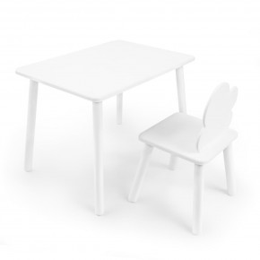 Детский комплект стол и стул «Облачко» Rolti Baby (белый/белый, массив березы/мдф) в Карталах - kartaly.ok-mebel.com | фото