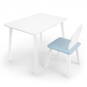 Детский комплект стол и стул «Облачко» Rolti Baby (белый/голубой, массив березы/мдф) в Карталах - kartaly.ok-mebel.com | фото
