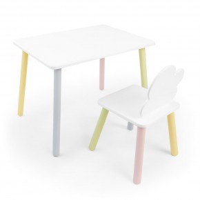 Детский комплект стол и стул «Облачко» Rolti Baby (белый/цветной, массив березы/мдф) в Карталах - kartaly.ok-mebel.com | фото