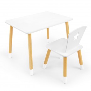 Детский комплект стол и стул «Звезда» Rolti Baby (белый/береза, массив березы/мдф) в Карталах - kartaly.ok-mebel.com | фото
