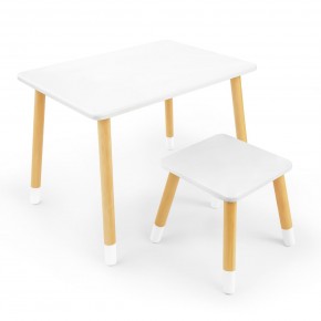 Детский комплект стол и табурет Rolti Baby (белая столешница/белое сиденье/береза ножки) в Карталах - kartaly.ok-mebel.com | фото