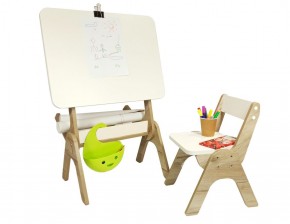 Детский растущий стол-парта и стул Я САМ "Умка" (Дуб/Серый) в Карталах - kartaly.ok-mebel.com | фото 3