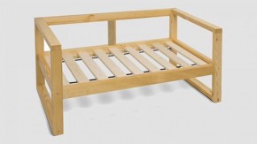 Диван двухместный DEmoku Д-2 (Синий/Темный дуб) в Карталах - kartaly.ok-mebel.com | фото 3