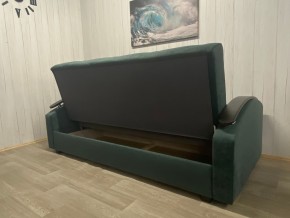 Диван Престиж-16 (НПБ+МДФ) велюр Sensey bottle green в Карталах - kartaly.ok-mebel.com | фото 2