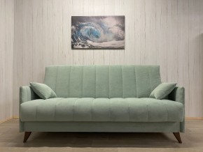 Диван Престиж-3 (НПБ) велюр Sensey mist green в Карталах - kartaly.ok-mebel.com | фото