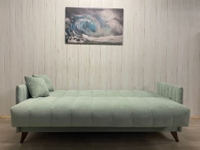 Диван Престиж-3 (НПБ) велюр Sensey mist green в Карталах - kartaly.ok-mebel.com | фото 3