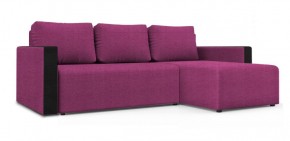 Диван угловой Алиса 3 Shaggy FUCHSIA - TEOS BLACK в Карталах - kartaly.ok-mebel.com | фото