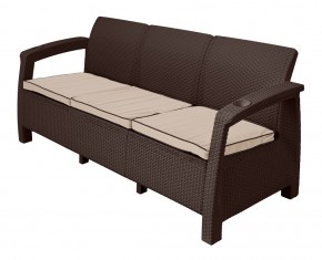 Диван Yalta Premium Sofa 3 Set (Ялта) шоколадный (+подушки под спину) в Карталах - kartaly.ok-mebel.com | фото