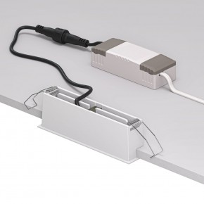 DK2514-WB Встраиваемый светильник SPACE со светодиодом L126mm 220V 10W 38° 4000К IP20 белый/черный алюминий в Карталах - kartaly.ok-mebel.com | фото 3