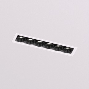 DK2531-WB Встраиваемый светильник SPACE со светодиодом под шпатлевку L126mm 220V 10W 38° 4000К IP20 белый/черный алюминий в Карталах - kartaly.ok-mebel.com | фото