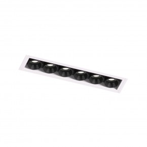 DK2531-WB Встраиваемый светильник SPACE со светодиодом под шпатлевку L126mm 220V 10W 38° 4000К IP20 белый/черный алюминий в Карталах - kartaly.ok-mebel.com | фото 6