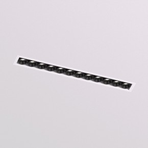 DK2532-WB Встраиваемый светильник SPACE со светодиодом под шпатлевку L240mm 220V 20W 38° 4000К IP20 белый/черный алюминий в Карталах - kartaly.ok-mebel.com | фото