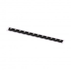 DK2532-WB Встраиваемый светильник SPACE со светодиодом под шпатлевку L240mm 220V 20W 38° 4000К IP20 белый/черный алюминий в Карталах - kartaly.ok-mebel.com | фото 5