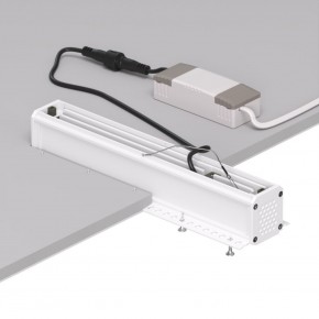 DK2532-WB Встраиваемый светильник SPACE со светодиодом под шпатлевку L240mm 220V 20W 38° 4000К IP20 белый/черный алюминий в Карталах - kartaly.ok-mebel.com | фото 6