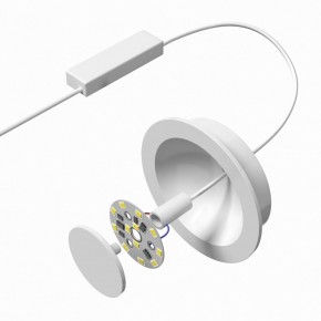 DK2700-WH Встраиваемый светильник, IP 20, 7 Вт, LED 3000, белый, алюминий в Карталах - kartaly.ok-mebel.com | фото 4