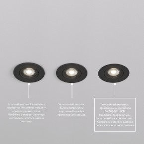 DK3020-BK Встраиваемый светильник, IP 20, 10 Вт, GU5.3, LED, черный, пластик в Карталах - kartaly.ok-mebel.com | фото 5