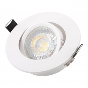 DK3020-WH Встраиваемый светильник, IP 20, 10 Вт, GU5.3, LED, белый, пластик в Карталах - kartaly.ok-mebel.com | фото 2