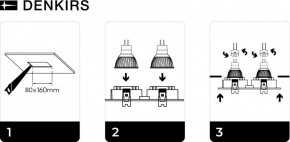DK3022-WH Встраиваемый светильник, IP 20, 10 Вт, GU5.3, LED, белый, пластик в Карталах - kartaly.ok-mebel.com | фото 6