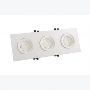 DK3023-WH Встраиваемый светильник, IP 20, 10 Вт, GU5.3, LED, белый, пластик в Карталах - kartaly.ok-mebel.com | фото 2
