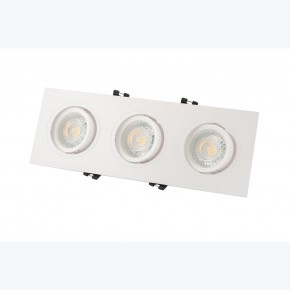 DK3023-WH Встраиваемый светильник, IP 20, 10 Вт, GU5.3, LED, белый, пластик в Карталах - kartaly.ok-mebel.com | фото 3